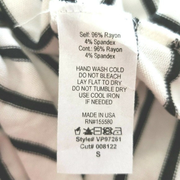 FREE PEOPLE Movement striped knit lounge pajama shorts top set ivory black S NEW - Picture 5 of 6